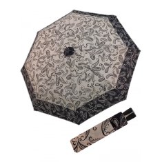 Doppler Fiber Mini Black White paisley - dámský skládací deštník