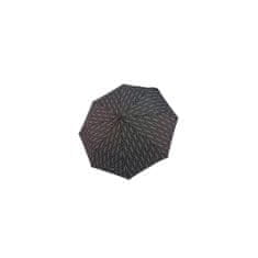 Doppler Fiber Mini Black White rings - dámský skládací deštník