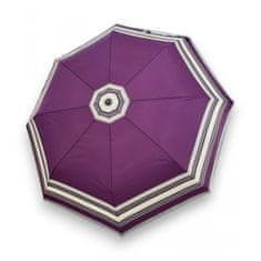 Doppler Fieber AC Graphics purple Dots border - dámský vystřelovací deštník