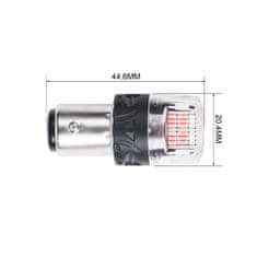 Stualarm LED BAY15D červená, 12V, 16LED 2835SMD (95BR-BAY15D-01r) 2 ks