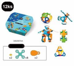 CAB Toys Magnetická stavebnice Flexy - 12ks