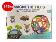 Magnetic Tiles Magnetická stavebnice 148ks - Magnetic Tiles