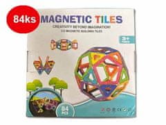 Magnetic Tiles Magnetická stavebnice 84ks - Magnetic Tiles