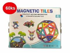 Magnetic Tiles Magnetická stavebnice 60ks - Magnetic Tiles