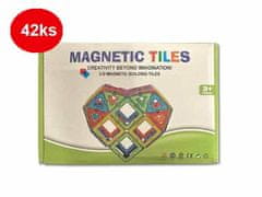 Magnetic Tiles Magnetická stavebnice 42ks - Magnetic Tiles