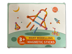 Magnetic Tiles Magnetická stavebnice 90ks - Magnetic Sticks