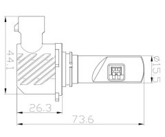 CARCLEVER V20 LED HB3 (9005) bílá, 12/24V, 5000LM (95HLH-HB3-V20) pár