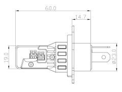 CARCLEVER V22 TST LED H4 bílá, 12/24V, 6000LM (95HLH-H4-V22) pár