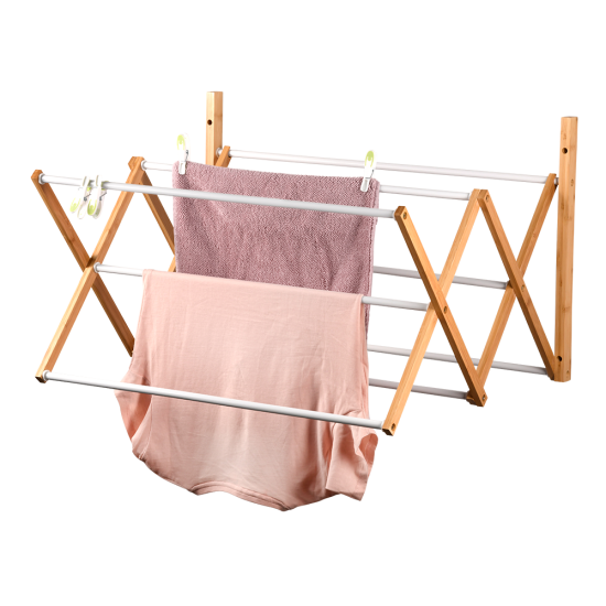 Kesper Bambusový sušák na prádlo, 6 držáků