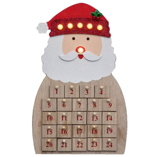 Feeric Lights Světelný adventní kalendář ve tvaru Santa Claus