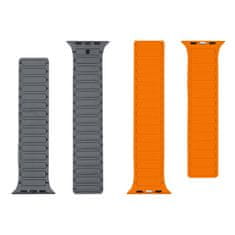 Tactical Řemínek MagBand pro Apple Watch 42/44/45/49 Grey/Orange