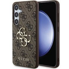 Guess  PU 4G Metal Logo Zadní Kryt pro Samsung Galaxy A35 5G Brown