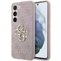 Guess  PU 4G Metal Logo Zadní Kryt pro Samsung Galaxy A35 5G Pink