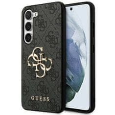 Guess  PU 4G Metal Logo Zadní Kryt pro Samsung Galaxy A35 5G Grey