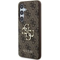 Guess  PU 4G Metal Logo Zadní Kryt pro Samsung Galaxy A35 5G Brown