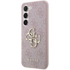 Guess  PU 4G Metal Logo Zadní Kryt pro Samsung Galaxy A35 5G Pink