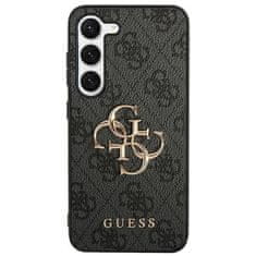 Guess  PU 4G Metal Logo Zadní Kryt pro Samsung Galaxy A35 5G Grey