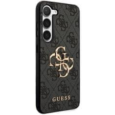 Guess  PU 4G Metal Logo Zadní Kryt pro Samsung Galaxy A35 5G Grey