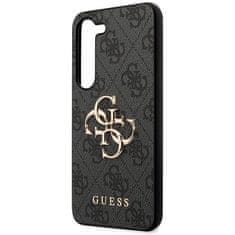 Guess  PU 4G Metal Logo Zadní Kryt pro Samsung Galaxy A35 5G Grey