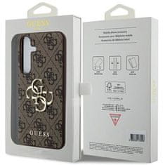 Guess  PU 4G Metal Logo Zadní Kryt pro Samsung Galaxy A55 5G Brown