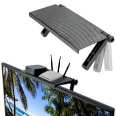 Verk 01760 Závěsná polička na TV monitor 30 x 16 cm, černá