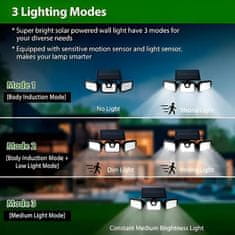 Vixson Solární světlo, Třístranná Solární lampa, LED Lampa, Solární zahradní lampa | SENSBEAM