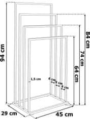 TZB Stojan na ručníky Teri 4-patrový chrom