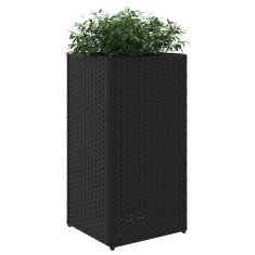 Vidaxl Zahradní truhlík černý 30 x 30 x 60 cm polyratan