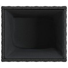 Vidaxl Zahradní truhlík černý 36 x 30 x 32 cm polyratan
