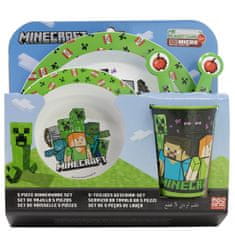 Stor 5 - dílný plastový jídelní set Minecraft