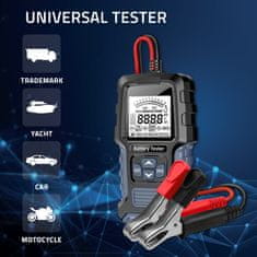 Qoltec Digitální tester baterií s LCD displejem | 12V | 24V | 3Ah-400Ah