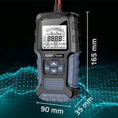 Qoltec Digitální tester baterií s LCD displejem | 12V | 24V | 3Ah-400Ah