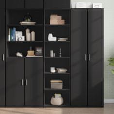 shumee Skříň highboard černá 50 x 41 x 185 cm kompozitní dřevo