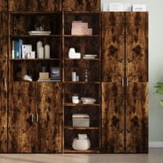 shumee Skříň highboard kouřový dub 50 x 41 x 185 cm kompozitní dřevo