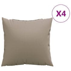 Vidaxl Polštáře na pohovku 4 ks taupe 50 x 50 cm textil