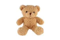 Teddies Medvěd/medvídek látkový 30cm béžový kudrnatý