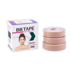 BB TAPE BB Tape Face - tejp na obličej, 5m x 1,7cm, barva: růžová, 3 ks