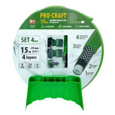 Procraft Zelená zahradní hadicí Procraft PR-4GH1915F