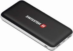 SWISSTEN SWISSTEN WORX POWERBANKA 2× USB-A 10 000 MAH ČERNÁ.