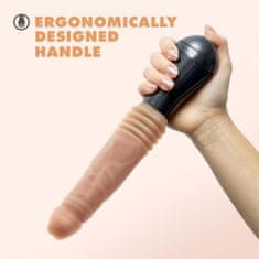 Easytoys Dr. Skin Silicone Dr. Knight Thrusting Gyrating Vibrating Dildo Beige