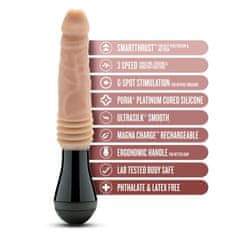 Easytoys Dr. Skin Silicone Dr. Knight Thrusting Gyrating Vibrating Dildo Beige