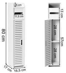 TZB Koupelnová sloupová skříňka IBIZA bílá