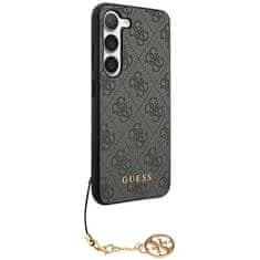 Guess GUHCS23SGF4GGR hard silikonové pouzdro Samsung Galaxy S23 5G grey 4G Charms Collection