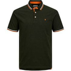 Jack&Jones Pánské polo triko JJEPAULOS Slim Fit 12136668 Kombu Green (Velikost S)