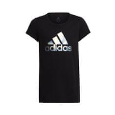 Adidas Tričko na trenínk černé L Dance Metallic Print Tee