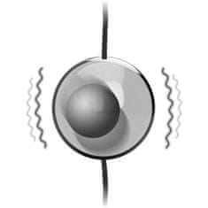 XSARA Dlouhý orgasmový řetízek vibrační kuličky ke stimulaci anusu nebo vagíny černá- 75239419