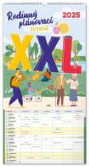 Grooters NOTIQUE Nástěnný kalendář Rodinný plánovací XXL 2025, 33 x 64 cm