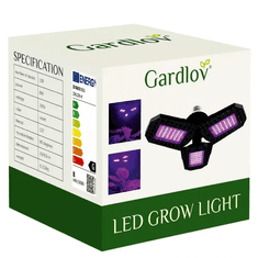 Gardlov LED Lampa pro růst rostlin 108 diod, 8W, červená a modrá světla, E27 závit