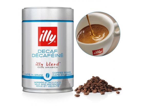 illy Illy Decaffeinato - Italská zrnková káva bez kofeinu, 100% Arabica 250g