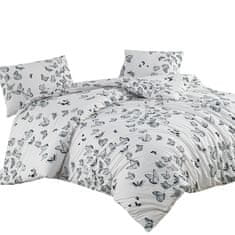 Darymex Bavlněné povlečení BUTTERFLY 200x220 COTTONLOVE EXCLUSIVE bílé černé motýly